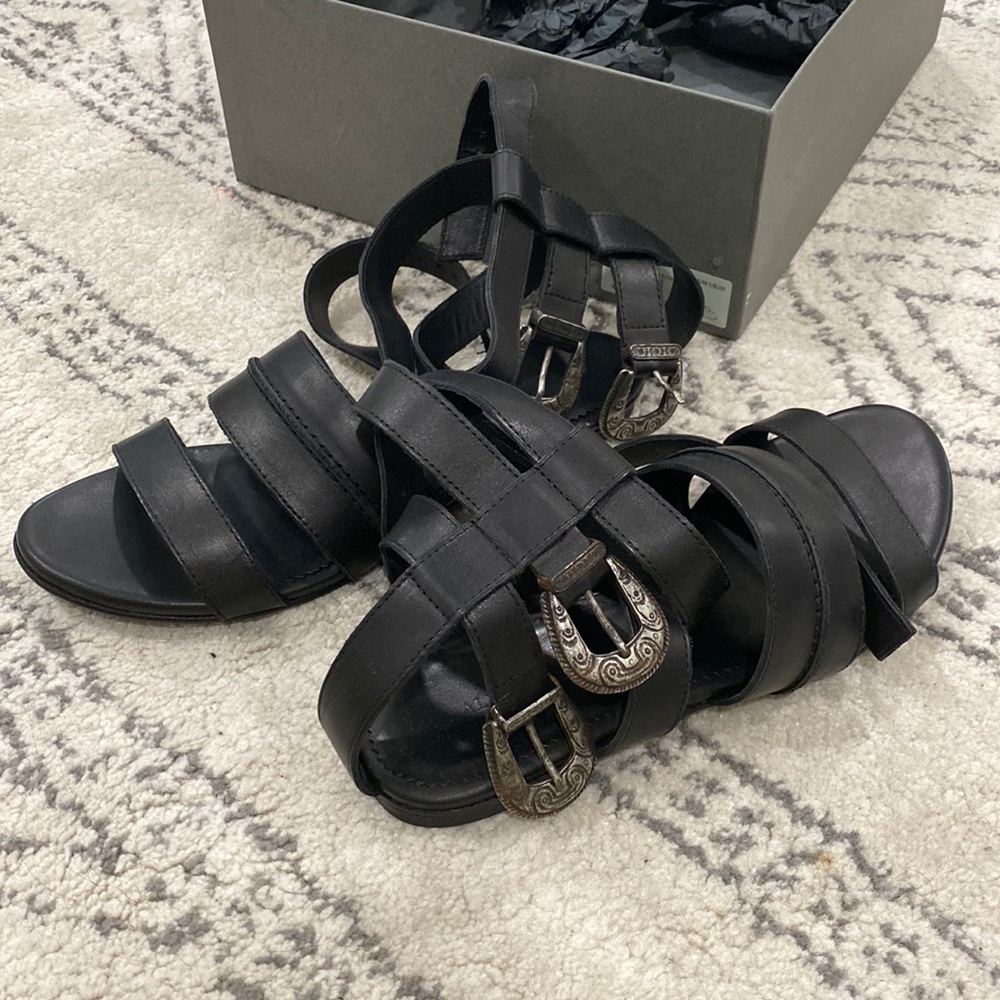 NEVER WORN! Allsaints Black Dace Sandal Size 9